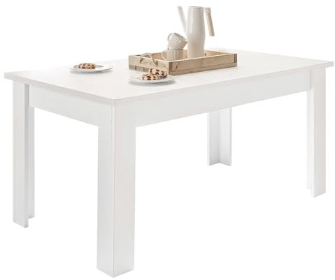 Lomadox Esszimmer Tisch Esstisch in Pinie weiß 160x90 cm - Landhaus-Stil