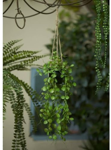 Vetnasa Emerald Ceropegia Artificial Colgante en Maceta 50 cm