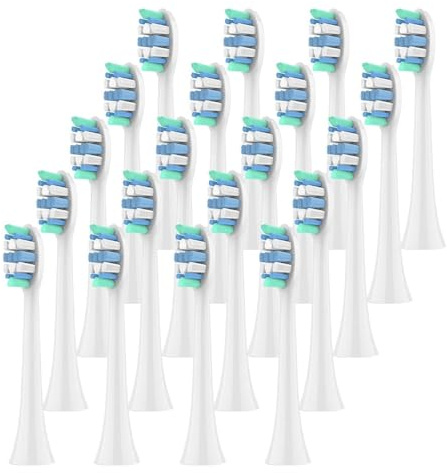 Kompatibel Mit Den Ersatzbürstenköpfen For Elektrische Zahnbürsten Von Philips, Kompatibel Mit Sonicare 2100 4100 5100 5300 6100 6500 7500(White-20 Pcs)