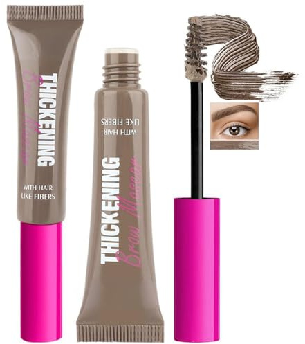 Eyebrow Gel with Waterproof Formula, Long-Wear, Volumizing Brow Gel with Buildable Creamy Formula for Color and Structure, Non-Sticky, Smudge-Proof Instant Brow Styler (Taupe)