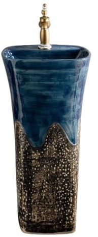 HXZJUIKL Pedestal Sink Park Column Washbasin Courtyard Floor-Standing Washbasin Outdoor Column Washbasin Bathroom Pedestal Sink