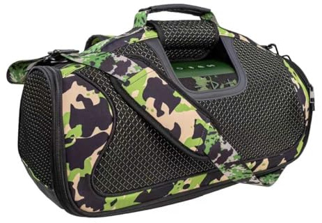 Hzycwgone Tragetasche Tragbares ReiseHülle Zubehör mit Schultergurt für JBL Boombox 4 Tragbarer Bluetooth Lautsprecher,Zusätzliche Tasche für Mikrofone,Kabel,Camouflage