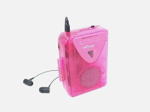 Class Clear Cassette Radio Player With Headphones & Built In Speaker – Pink C18
