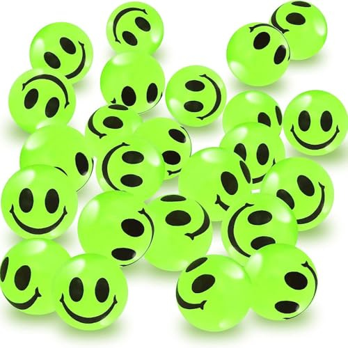 UxuoQxa Flummies Für Kinder, 26 Stück Flummi Gross 25mm, Mitbringsel Kindergeburtstag, Give Aways Kindergeburtstag 10 Jahre