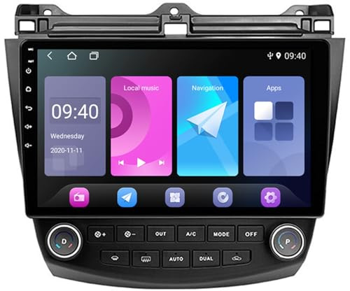 Pantalla táctil de 9 Pulgadas Carplay Car Android 15 Radio de Coche para Honda Accord 7 2005-2008 con Carplay inalámbrico Android Cámara de Respaldo automático(W3-4 Core WiFi 2+32GB)
