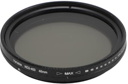 Filtro ND Variabile Regolabile 46mm - Vetro Ottico e Alluminio Resistente - Controllo Esposizione Creativo per Fotografia Professionale (46 mm)