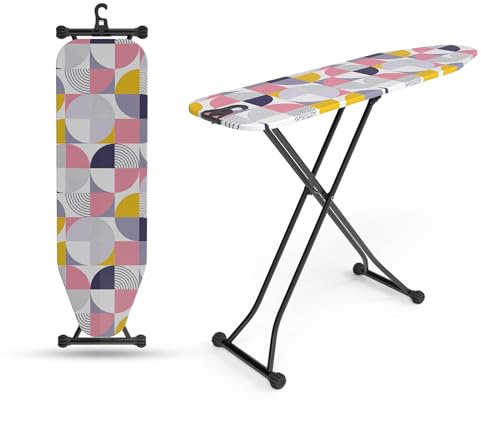 hausleben Bügelbrett Bügelleisenhalterung - Bügeltisch, Bügelpress Ironing Board - klappbar, Bügelbrettter, Bügelbrett für Dampfbügelstation, höhenverstellbar (Rosa)