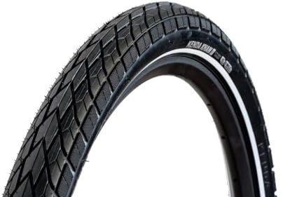 Kenda Khan II Fahrradreifen, Schwarz, 28 x 2,00 (50-622), mit Reflexstreifen, E-Bike geeignet
