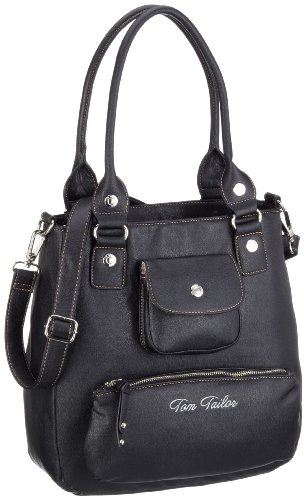 TOM TAILOR Acc Mia 10803 60, Damen Henkeltasche, schwarz, (schwarz 60), 31,5x10x31