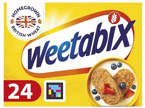 Weetabix Original 24 Biscuits – 100% Wholegrain & High Fibre – Source of Iron & Vitamin B1 – UK’s No.1 Breakfast Cereal