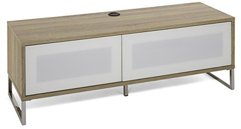 Alphason Helium Wall Mounting TV Cabinet - Light Oak & White