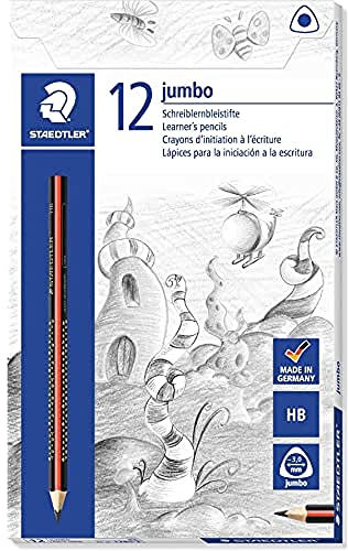 STAEDTLER 1285-2 Noris Club Jumbo Schreiblernstift, Härtegrad HB, Katonetui mit 12 Stück