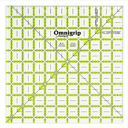 Omnigrip Quilter-Lineal, rutschfest quadratisch 10-½ x 10-½ Originalversion