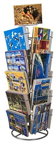 GERSO Theken-Kartenständer Postkartenständer für Postkarten 18 Motive drehbar