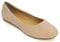 ESSEX GLAM New Womens Flat Pumps Ladies Glitter Ballet Ballerina Dolly Bridal Shoes Size (UK 8 EU 41, Beige Suede)