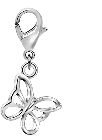 ANDANTE Silber Charm Anhänger Schmetterling + Organzasäckchen
