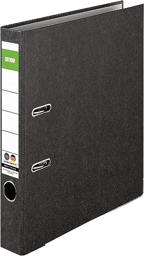 Grüner Balken Ordner-Wolkenmarmor Recycling 5 cm schmal DIN A4 schwarz 10er Pack Made in Germany Ringordner Aktenordner Briefordner Büroordner Pappordner Schlitzordner Blauer Engel (5er Pack schmal)