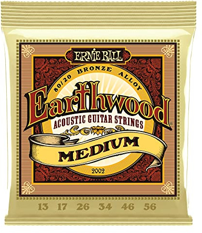 Ernie Ball 2002 Acoustic Guitar Strings Set - Earthwood 80/20 Bronze - Medium 13-56