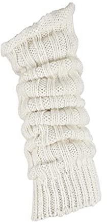 TippTexx 24 Stulpen, Grobstrick oder Overknees, wie selbstgestrickt mit Schaf- und Alpakawolle mit Anti-Loch-Garantie (as3, alpha, one_size, regular, regular, Wollweiß Stulpe, Einheitsgröße)