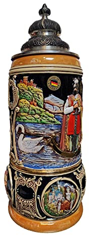 KING Bierkrug Lohengrin Prachthumpen Replikat von 1888 Seidel 2 Liter Bierseidel, Limität 2001