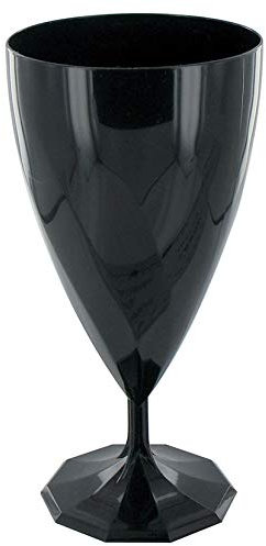 ADISERVE 6 Verres à Eau Plastique réutilisable 20 cl ébène