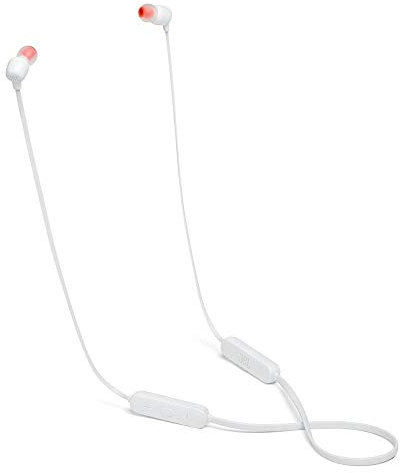 JBL Tune 115 BT Cuffie In-Ear Wireless Bluetooth, Auricolari con fili magnetici, Microfono, Connettività Multipoint, fino a 8 Ore di Autonomia, Bianco