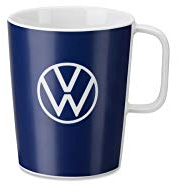 Volkswagen 000069601BR Tasse Becher Kaffeetasse Logo Porzellan blau, mit VW Logo