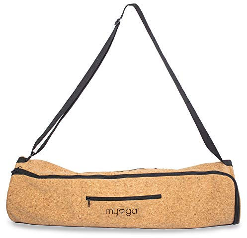 Myga RY1274 Tragetasche aus Naturkork für Yogamatte – Pilates Yogamatte Tasche mit Tragegriffen – Umweltfreundliche, kompakte Übung Fitness Lange Yogatasche