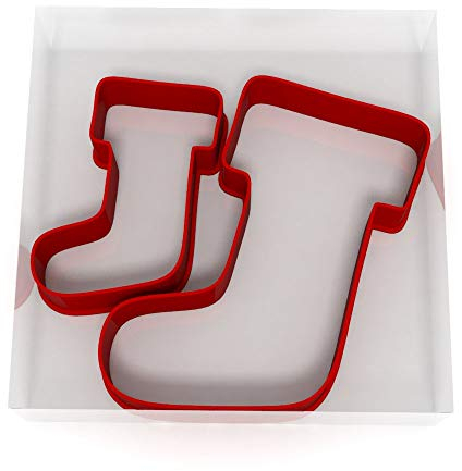 Stocking Set of 2 Value Cookie/Fondant Cutters Pair 5CM + 8CM