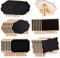 Jicyor 30 Stück Kreidetafel Klein Set, Kleine Tafeln Zum Beschriften, Tafeln zum Beschriften, Buffet Schilder Klein Holz Kreidetafel mit Ständer, Mini-Tafel für Hochzeit Buffet Party Tischdeko