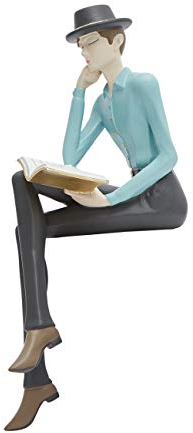 HAUCOZE Mann Figuren Arts Modern Skulptur Geschenk Lektüre Dekor Statue Polyresin 23cm
