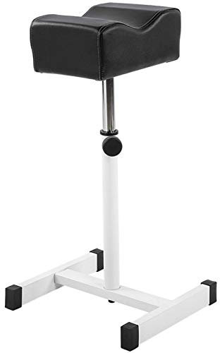 TOPINCN Pedicure Footrest, High Grade Leather Pedicure Nail Stool Footrest Manicure Foot Rest 18.9-26.7in Height Adjustable Seat Leg Rest Chair for Home Salon Spa