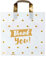 SYSI 50 Pack Polka Dot Thank You Bags, Extra Thick Boutique Gift Bags with Loop Handle for Merchandise, Boutiques, Party Favor