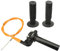 NIBBI Twists Gasgriff-Montage, Dirtbike-Griffe mit Gaszug und Lenkergriff für SSR125 Pit Bike, 22 mm Motorrad-Gasgriff (Orange)