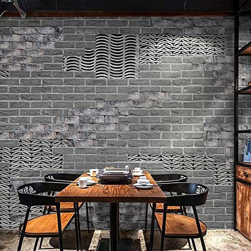 Vintage imitation bleu brique culture brique mur hot pot boutique papier peint avant-toit carrelage décoration photo fond papier peint salle d'exposition murale*350cmx256cm(137.8x100.8inch)