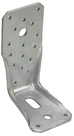 Winkelverbinder KR mit Langloch und Kantrippe Bau-Winkel Zuganker mit Zulassung feuerverzinkt Made in Germany (L: 285 x90 mm B: 65 mm S: 4 mm)