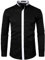 PARKLEES Chemise décontractée boutonnée à manches longues pour homme, Cl34-noir, L