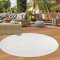 Teppich-Traum In- & Outdoor Teppich wetterfest Balkon Terrasse Wohnzimmer hochwertig modern pflegeleicht Creme 120 cm rund