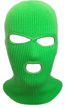 HIDRUO Blue Ski Mask, 3-Hole Full Face Mask Cover, Winter Balaclava Cap Knitted Face Cover for Outdoor Sports