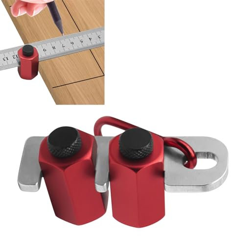 Fafeicy Tall Stair Gauges, Aluminum Alloy Hex Flat Framing Jig with Thumb Screw Framing Square Stops Guide Tools for Circular Saw, Stair Layout Woodworking