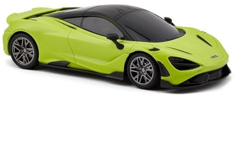 CMJ RC Cars McLaren 765LT Green 2.4Ghz 1:24 scale with Working LED Lights, Radio Controlled Supercar