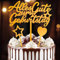 Tortendeko Alles Gute zum Geburtstag Happy Birthday aus Holz Gold, Cake Topper mit Sternen Liebe Fügen Sie, für Mädchen Jungen Frauen Mann