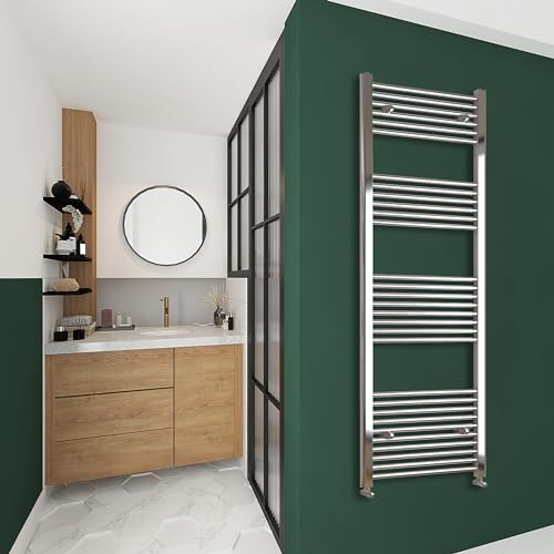 Biubiubath Chrome Straight Bathroom Towel Radiator Modern Design 1800x450mm