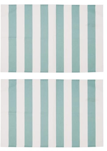 Vinthera Okapi Set 2 Manteles Individuales a Rayas 20% Algodon 80% Poliester, 33 x 45 cm