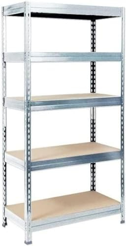 KARAT Étagère pour Charges Lourdes - 180 x 90 x 60 cm - en Acier et métal - Certifié TÜV/GS - 5 tablettes réglables (galvanisée)