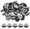 Swpeet 40 feltrini neri da 24 mm, antiscivolo, antigraffio, quadrati, in plastica ABS, feltro, kit assortito di protezioni per pavimenti per gambe in legno di sedie, tavoli, divani