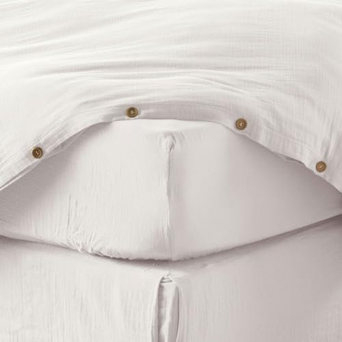 Drap Housse 180x200 cm en Gaze de Coton Chantilly