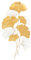 PINYELIN Ginkgo Blatt Wandobjekt, 55 * 110cm Gold Metall Blätter Ginkgo Wanddeko Modern Deko,Wohnzimmer Dekoration, attraktives Geschenk zum Geburtstag