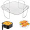 Rack de Friteuse à Air Acier Inoxydable Griller Rack Air Fryer Accessoires Inoxydable Support Multifonction pour Ninja Foodi
