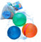 alldoro 60217 wiederverwendbare Wasserbomben mit Magnetverschluss, 3er-Set selbstschließende Wasserballons, Silikon, bunt, 7 cm, Grün/Blau/Orange im Netz